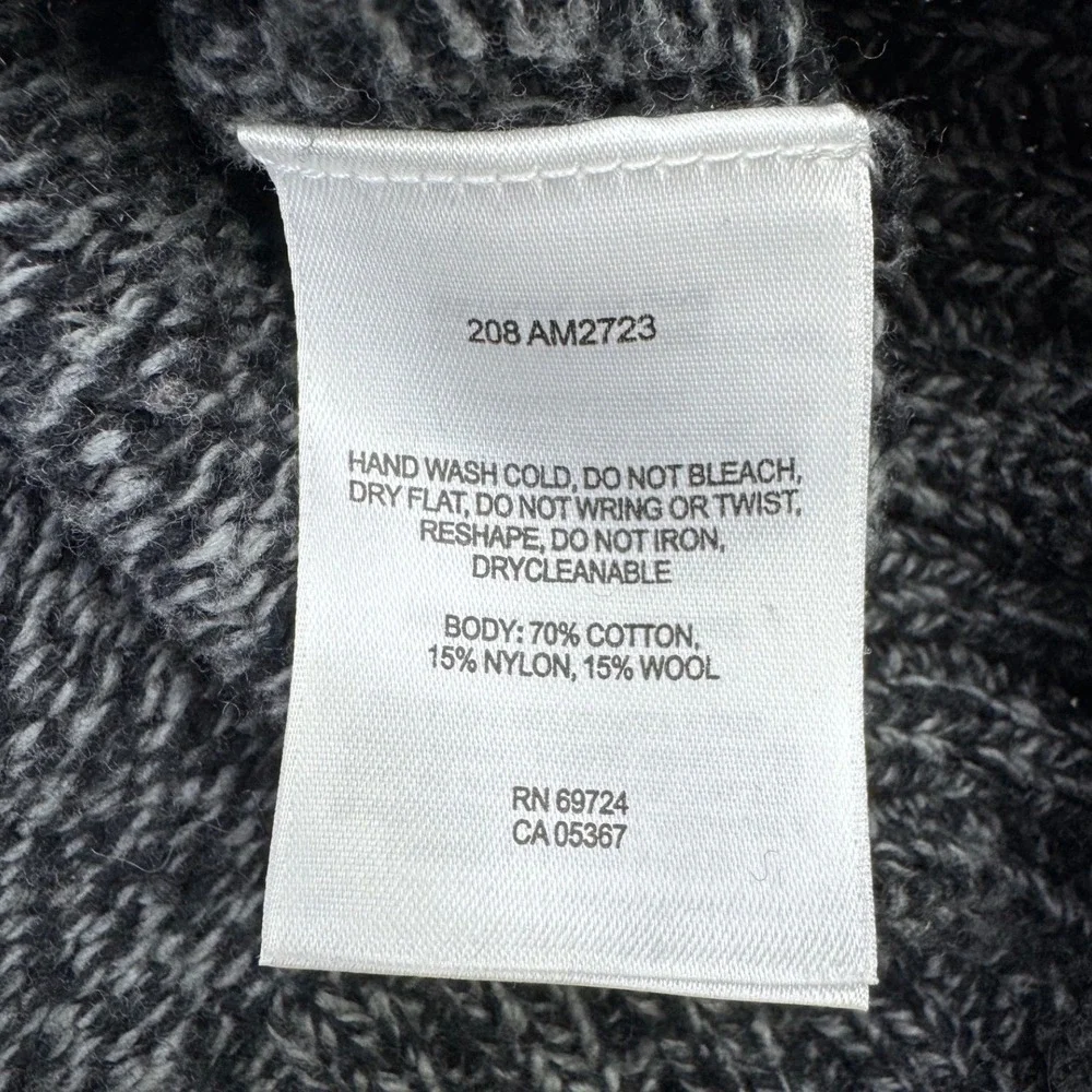 Columbia Mens Grey Colorblock Quarter Zip Cotton Wool Blend Sweater XL EUC